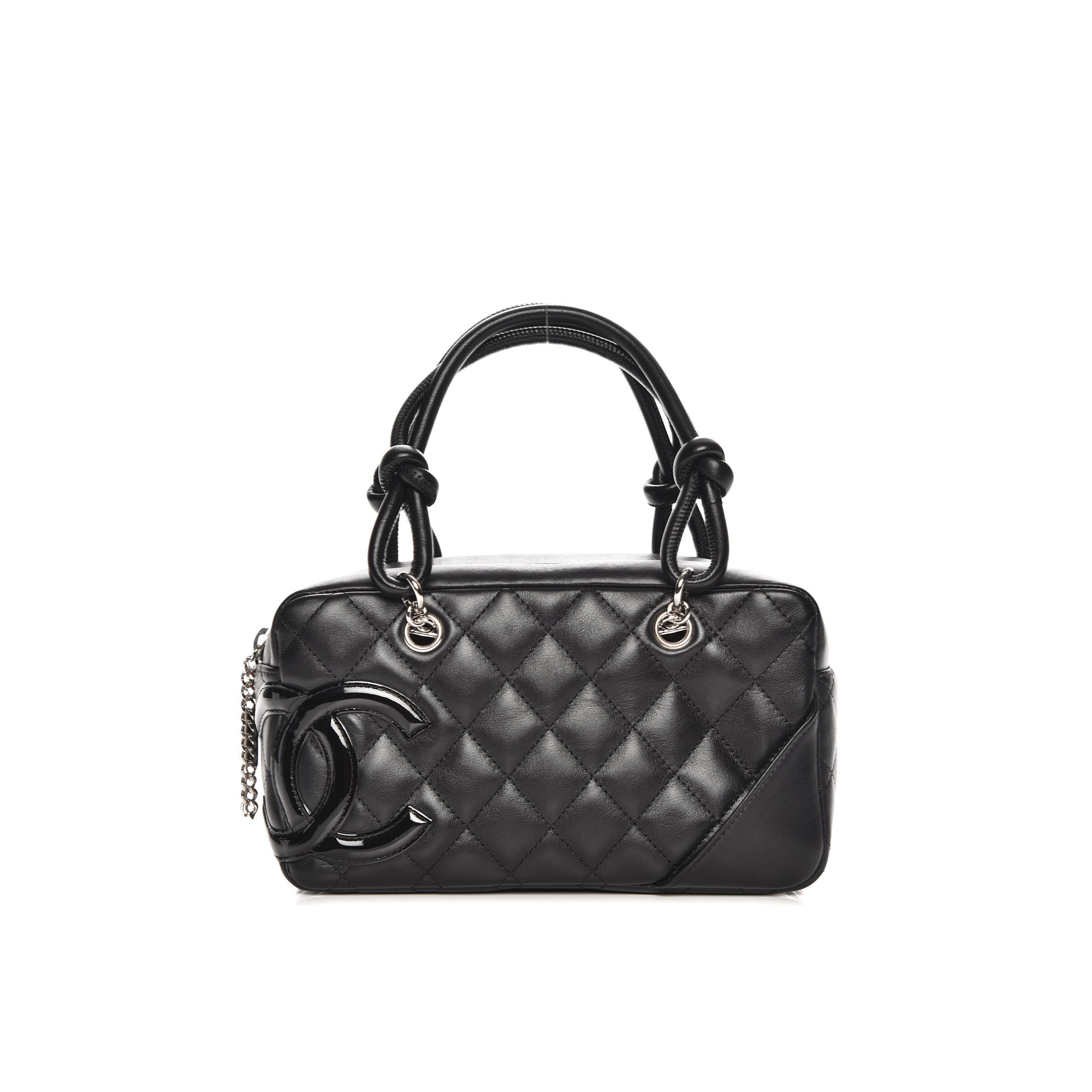 Ch*el cambon bowler bag quilted leather small a29792 (21*12*9cm)